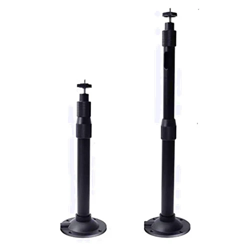 Hzgang Wall Ceiling Mount Hanger 360°Rotatable Head with Extendable Length 11.4 Inch to 16.1 Inch / 11 lbs Load Mounting Bracket for Projector Camera (Black)
