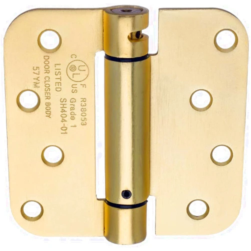 Dynasty Hardware 4 inch Spring Loaded Door Hinge Self Closing with 5/8