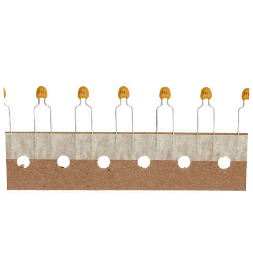 HUABAN 100 Pieces Multilayer Ceramic Monolithic Capacitor 0805 332K 3300pF 3.3nF 10% 50V XR7 5.08mm