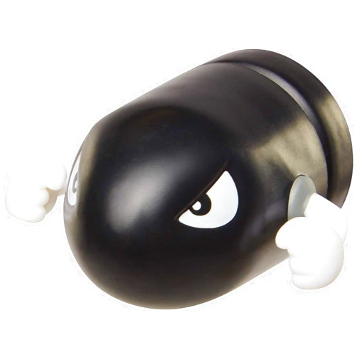 SAN-EI CO.,LTD Sanei Boeki Super Mario Figure Collection Bullet Bill 1.57 x 1.57 x 1.96 Inches Japan Import FCM-011 with Original Stylus Ballpoint Touch Pen