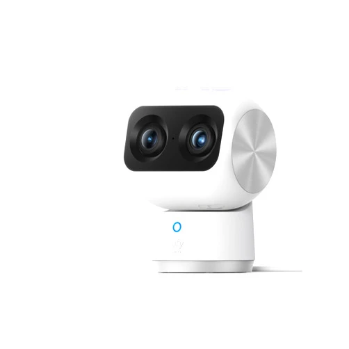 eufy Security Indoor Cam S350, Dual Cameras, 4K UHD Security Camera with 8× Zoom, 360° Camera, Baby Monitor, Pet Camera, Human/Pet Detection, AI Tracking, 2.4G/5G Wi-Fi, Plug in
