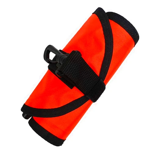 Toygogo 4 Foot Scuba Diving Surface Marker Buoy SMB Signal Tube with Oral and Standard BC Hose Inflator - 3 Colors Optional - Orange