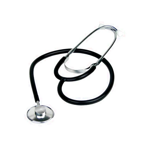 Dixie EMS Single Head Lightweight Stethoscope, Latex Free, for Doctors, Nurses, Students, Medical and Home Use - Black