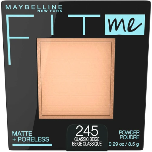 Maybelline Fit Me Matte + Poreless Pressed Face Powder Makeup & Setting Powder, Classic Beige, 1 Count