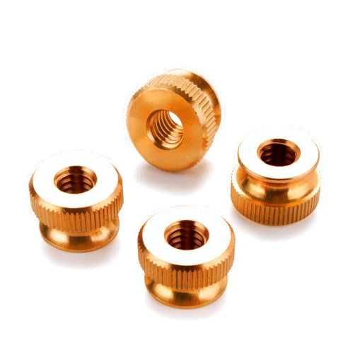 WOODRIVER Brass Knurled Thumb Nut Knobs 5-1/16” 4-Pieces