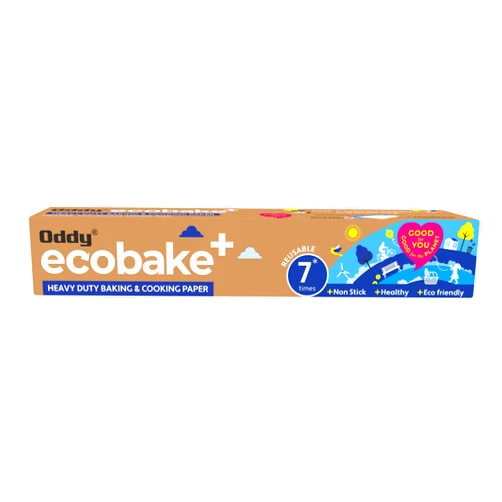 Oddy Ecobake Unbleached Parchment Paper Roll – 10 Inch x 66 Feet – Food-Grade, Non-Stick, Grease-Resistant, Eco-Friendly, Biodegradable, Oven-Safe, High-Temperature Baking, Cooking & Grilling Paper