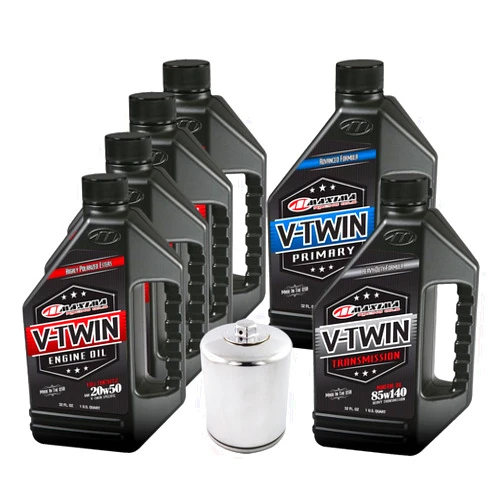 MaximaHiflofiltro VTTOCK15 Complete Engine Oil Change Kit for V-Twin Full Synthetic Harley Davidson Twin Cam, 6 Quart