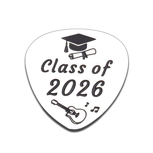 FOOZDEEVAAQ Metal Guitar Picks & Bass Picks Graduation Gifts for Her Him Class of 2026 Gifts Bulk Senior 2026 Gift for Boys Girls Guitar Lover College Graduation Gift for Women Men Senior Night Master Christmas