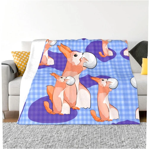 Chrycm Ultra-Soft Micro Fleece Blanket â€“ Cozy and Luxurious Rabbit Holding The Ball Throw for All-Season Comfort,Sofa Bed