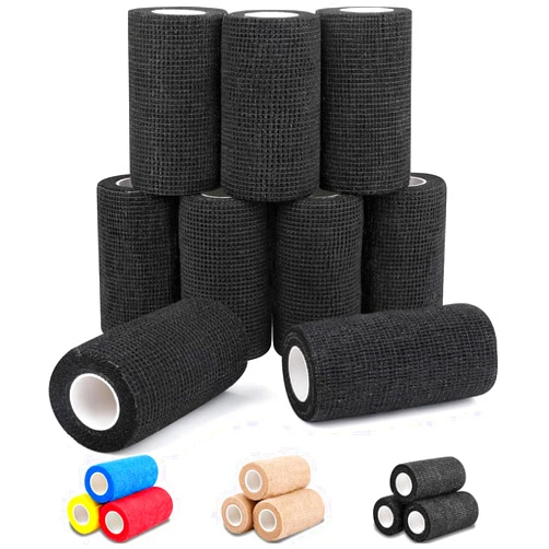 AZEN 9 Pack Self Adhesive Bandage Wrap, 4