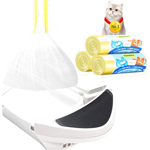 PUPMATE Cat Litter Waste Bags Liners,60 Count Compatible with Litter-Robot 3/4,Heavy Duty Self Cleaning Automatic Litter Box Bags,26.5