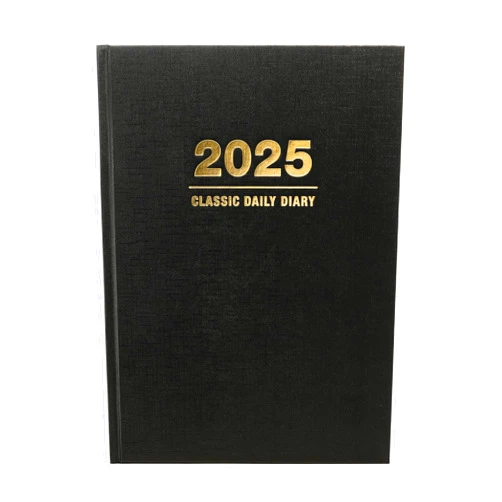Global Printed Products 2025 Professional Hardcover Daily Diary Journal and Planner, 6.25