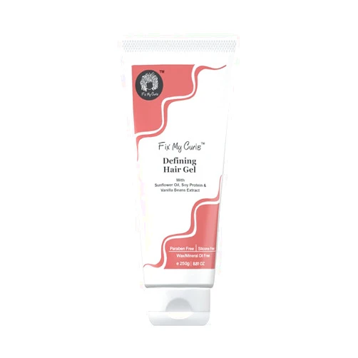 FIX MY CURLS Curl Defining Hair Gel | Sunflower Oil & Keratin | For Curly, Wavy Hair| Strong Hold Curl Sculpting Gel|Anti-Frizz, Silicone Free| 8.81 Oz
