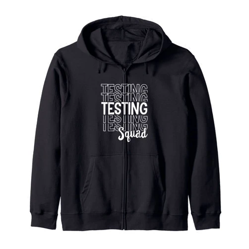 Teachers Test Day Apparel YT. Testing Squad, Funny Team test day for teachers and kids Zip Hoodie