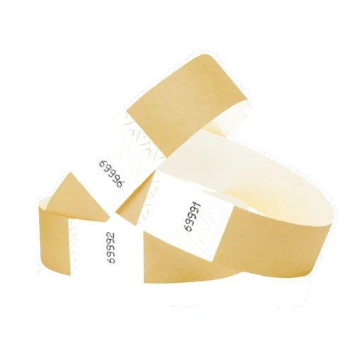 Wristco 1,000 WristCo Gold Tyvek Wristbands for Events - Comfortable Tear Resistant Paper Bracelets ID Wrist Bands for Concerts Festivals Admission Party Identification