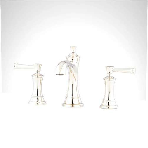 Signature Hardware 447873 Beasley 1.2 GPM Widespread Bathroom Faucet with Pop-Up Drain Assembly