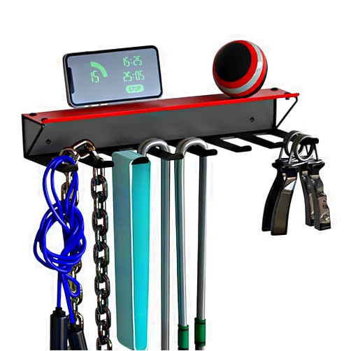 J JACKCUBE DESIGN Gym Rack Organizer with 8 Steel Hooks