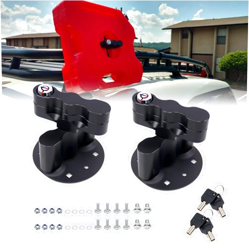 Rulline RX-DLX-PM Pack Mount Lock with Bracket Cargo Racks Double Locking Fit for Standard Pack Compatible with Fuel & Gas Can & Water