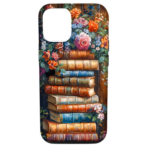 Books Coffee and Flowers Vintage Library Bibliomane Lovers Case for iPhone 12/12 Pro