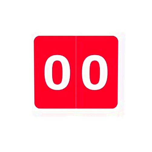 Www.filingsupplies.com V.A. Hospital/Barkley Systems Numeric Label - FNVAM Series (Rolls) - 0 - Red