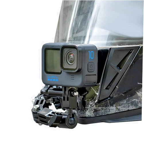 SKEZN Motorcycle Helmet Chin Mount Kit Compatible with GoPro Hero 13 Black, Hero 12/11/10/9/8/7, and More Action Cameras (Ball Head Motorcycle Helmet Chin Mount)