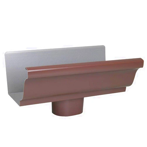 AMERIMAX HOME PRODUCTS 1901019 4-Inch Galvanized End/Drop, Brown