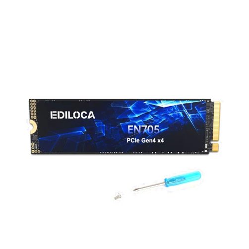 Ediloca EN705 SSD 1TB PCIe Gen4, NVMe M.2 2280, 3D NAND TLC, Up to 5000MB/s, Internal Solid State Drive, Dynamic SLC Cache, Compatible with PS5、Laptops and PC Desktops