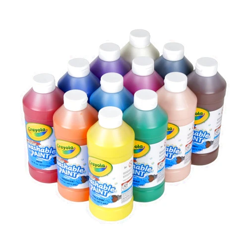 Crayola Washable Paint (12ct), Bulk Paint Set for Kids, Nontoxic Paint, Kids Craft Supplies, Teacher Classroom Must Have, 16 Oz