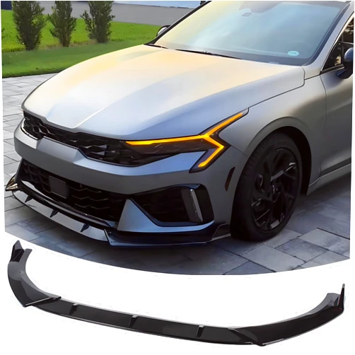Sts.Ev01 STSEV01 Front Bumper Lip Splitter Spoiler Compatible with KIA K5 EX/LX/LXS/GT 2021-2026 & Kia K5 GT/GT-Line 2025 2026, 3pcs Air Dam Chin Body Kit Underbody Lip Accessories (Gloss Black)