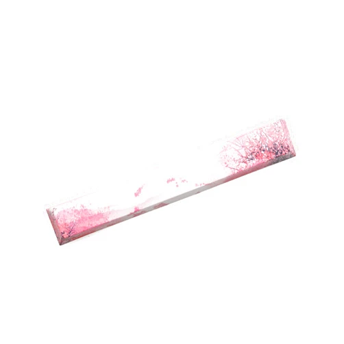 KPREPUBLIC Novelty Allover dye subbed Keycaps spacebar pbt Custom Mechanical Keyboard Plum Blossom Miku Snowman Ink Painting Matrix Opera (Spacebar Peach Blox1)