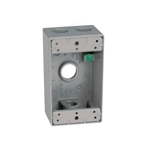 Sigma Electric, Gray Count (Pack of 1) Sigma Engineered Solutions, 14251 1/2-Inch 4 Hole 1-Gang Box