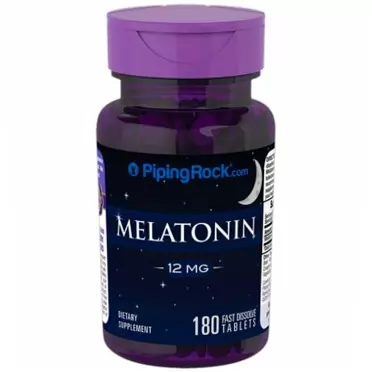 Piping Rock Melatonin Fast Dissolve 12 mg 180 Tablets