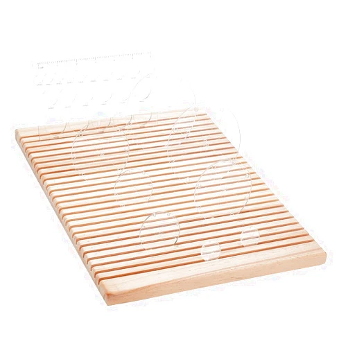 PH PandaHall PandaHall Wooden Quilting Ruler Storage Rack Template Organizer Holder with 25 Slots for Jewelry Display Retail Stand, 14.8x10.9 Inch
