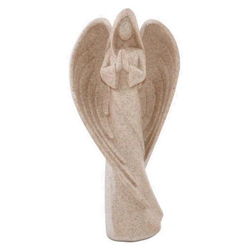 SIMON'S SHOP Praying Angel Statues, 9'' Prayer Angel Figurines, Guardian Angel Sculptures for Family Friends, Beige Angel Table Shelf Mantel Decorations