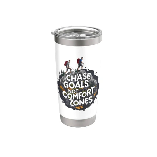 Enjoy the Adventure Vintage Outdoor Hiking Boots Chase Goals Not Comfort Zones for a Hiker Stainless Steel Insulated Tumbler