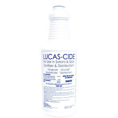 LUCAS-CIDE Salon and Spa Disinfectant, Hospital Grade, Blue, 32 Fl Oz