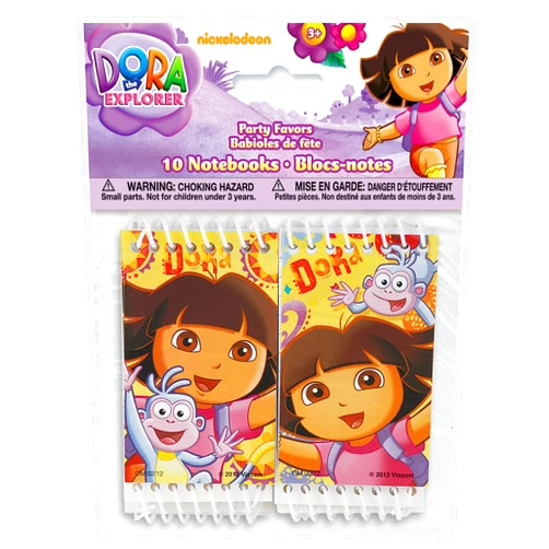 Unique Dora the Explorer Notebooks - Mini Size, 10 Pcs