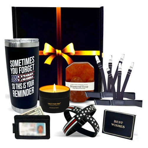 FLYEGO Gifts for Men Birthday gift Ideas with Unique Design Gift Baskets for Mens Boyfriend Husband Brother Dad Coworker Male Friend Uncle Grandpa (8PCS)
