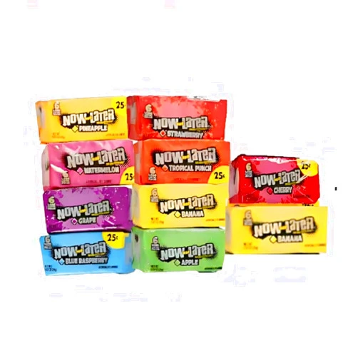 Generic Now & Later Assorted Fruit Candy - 10 Assorted Fruit Flavors - Individually Wrapped - 60 Pieces.