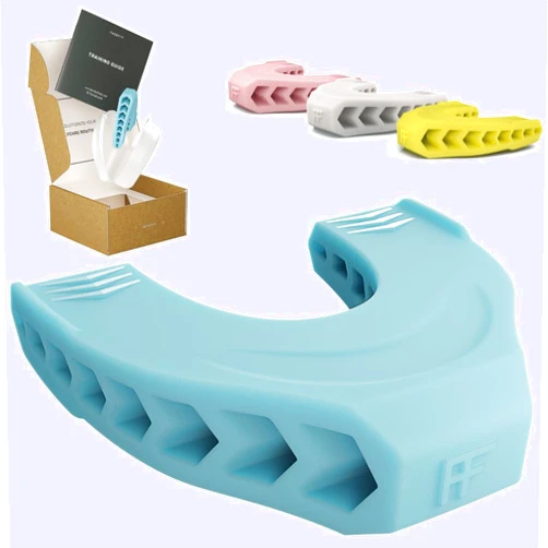 Facefit Jaw Exerciser by Facefit - Men & Women - Tone and strengthen your jawline, cheeks, chin and lips - Food-grade Silicone (Sky Blue)