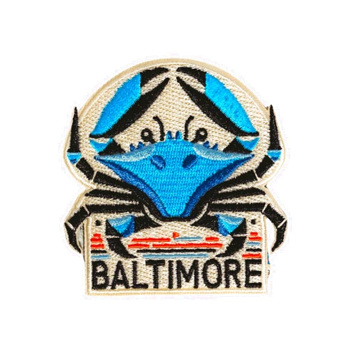 Vagabond Heart Baltimore Maryland Iron On Patch - Baltimore Souvenir - Baltimore MD Patch