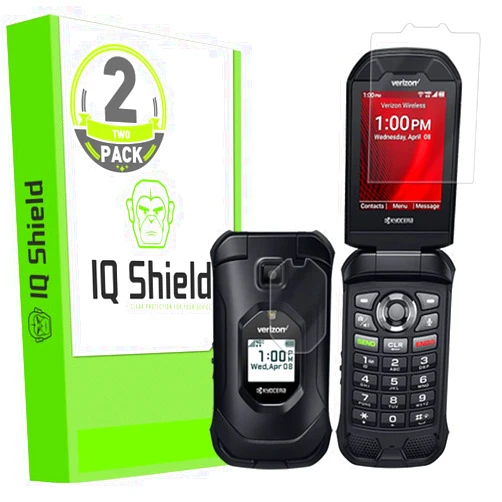 IQShield Screen Protector Compatible with Kyocera Dura XV Extreme E4810 (Verizon) (2-Pack) Anti-Bubble Clear TPU Film