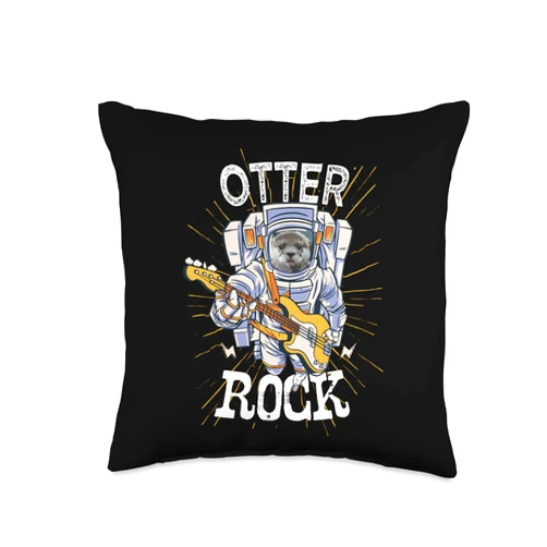 Sea Otter Modern Silhouette Sea Otter Lover Funny Design Throw Pillow, 16x16, Multicolor