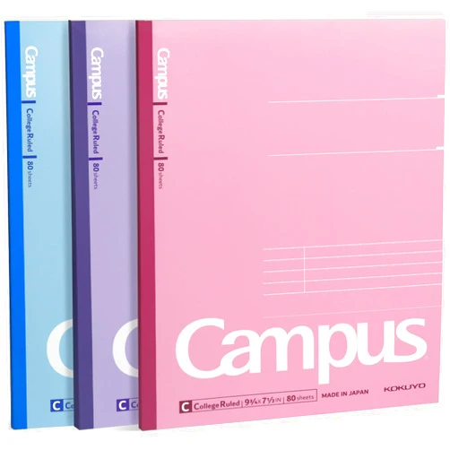 KOKUYO Composition Notebooks, 3 Pack Campus 9-3/4