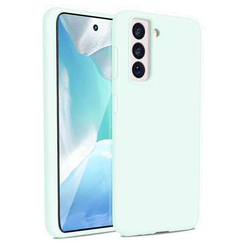 NUIMADL Liquid Silicone Case Compatible with Galaxy S21 5G, Gel Rubber Full Body Protection Shockproof Cover for Galaxy S21 5G 6.2 inch 2023 (Light Green)