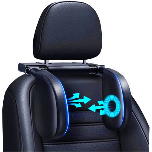 VniYors Car Headrest Pillow, 180 Degrees Adjustable Car Seat Headrest, Head Rest Pillow For Car Suitable For Adults And Children To Sleep While Traveling Booster Car Seat（Black）