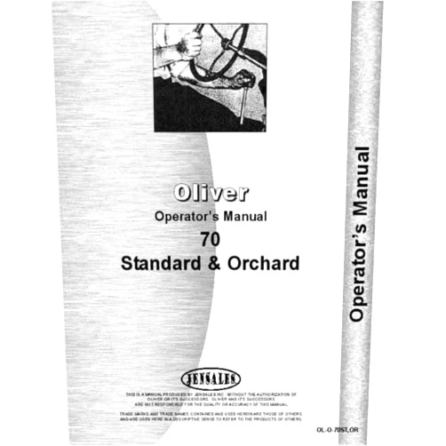 KEHHZUHL Replacement for fits Tractor Operator Manual For Oliver 70 RAP80423