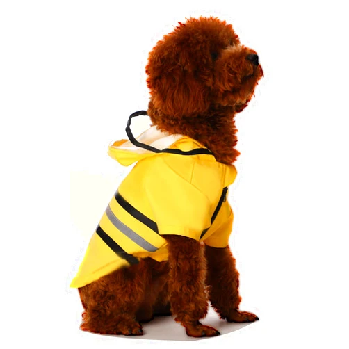 Wizland Reflective Dog Raincoat Dog Rain Jacket with Hood Lightweight Waterproof Rain Coat for Puppies (Yellow XS)