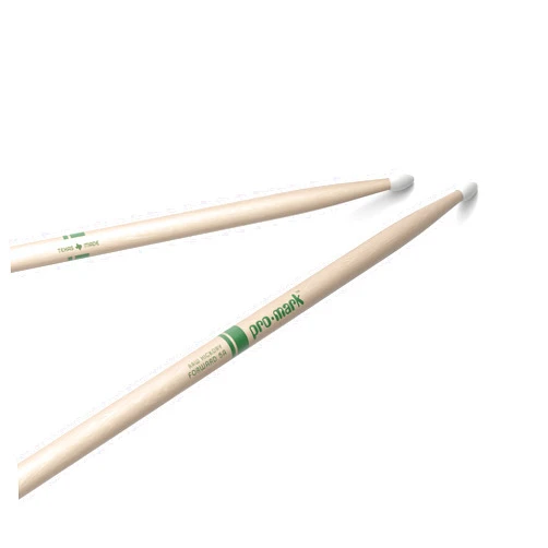 ProMark Drum Sticks - Classic Forward 5A Drumsticks - Drum Sticks Set - Oval Nylon Tip - Natural, Raw Hickory Drumsticks - Consistent Weight and Pitch - 1 Pair
