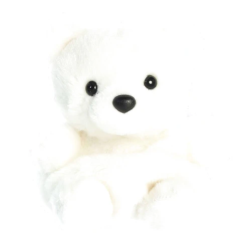 Sainyer Aurora Adorable Palm Pals Puck Polar Bear Stuffed Animal - Pocket-Sized Fun - On-The-Go Play - White 5 Inches